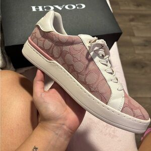 Coach Pink and Cream Fashion Sneakers
